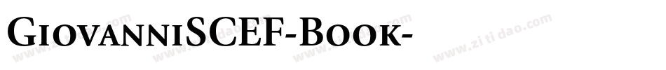 GiovanniSCEF-Book字体转换