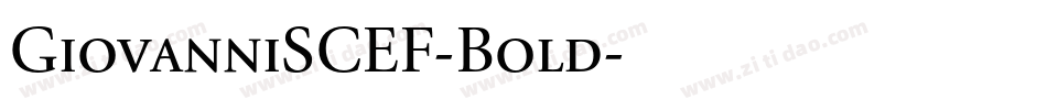 GiovanniSCEF-Bold字体转换