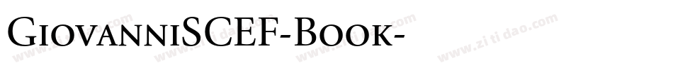 GiovanniSCEF-Book字体转换
