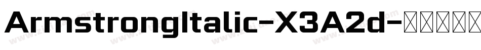 ArmstrongItalic-X3A2d字体转换