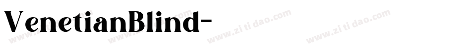 VenetianBlind字体转换