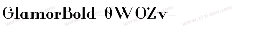 GlamorBold-0WOZv字体转换