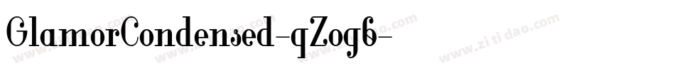 GlamorCondensed-qZog6字体转换