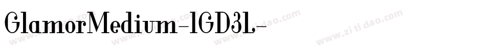 GlamorMedium-1GD3L字体转换