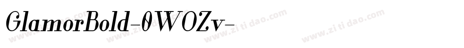 GlamorBold-0WOZv字体转换