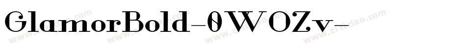 GlamorBold-0WOZv字体转换