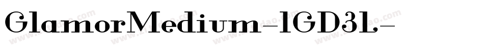 GlamorMedium-1GD3L字体转换