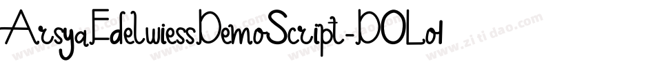 ArsyaEdelwiessDemoScript-DOLo1字体转换