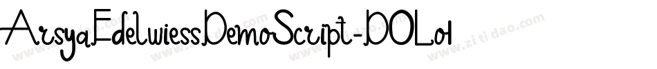 ArsyaEdelwiessDemoScript-DOLo1字体转换