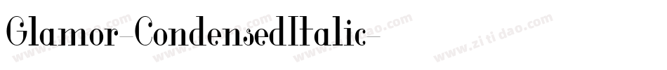 Glamor-CondensedItalic字体转换