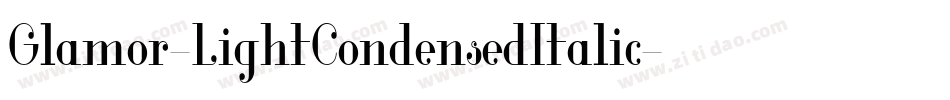 Glamor-LightCondensedItalic字体转换