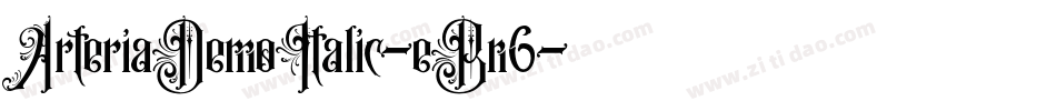 ArteriaDemoItalic-eBn6字体转换