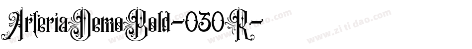 ArteriaDemoBold-030R字体转换