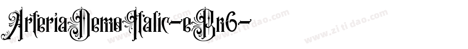 ArteriaDemoItalic-eBn6字体转换