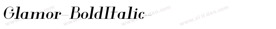 Glamor-BoldItalic字体转换