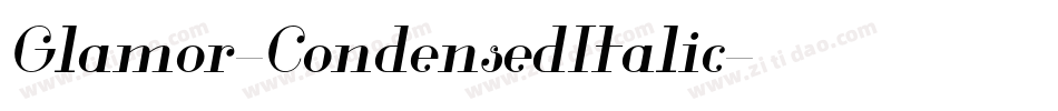 Glamor-CondensedItalic字体转换