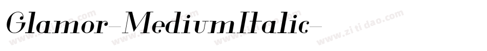 Glamor-MediumItalic字体转换