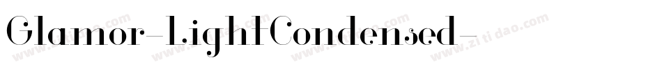 Glamor-LightCondensed字体转换