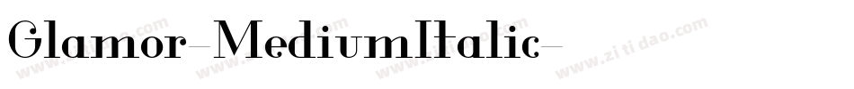 Glamor-MediumItalic字体转换