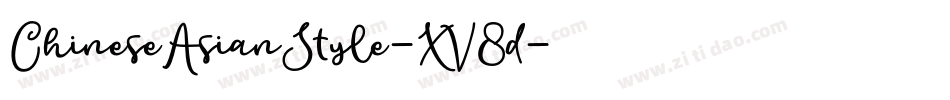 ChineseAsianStyle-XV8d字体转换