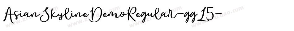 AsianSkylineDemoRegular-ggL5字体转换