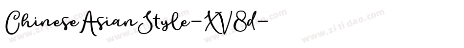 ChineseAsianStyle-XV8d字体转换