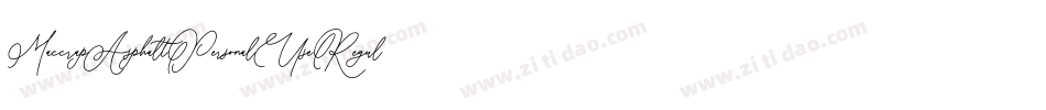 MaccrapAsphaltPersonalUseRegular-P47E字体转换