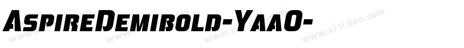 AspireDemibold-YaaO字体转换