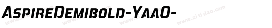 AspireDemibold-YaaO字体转换