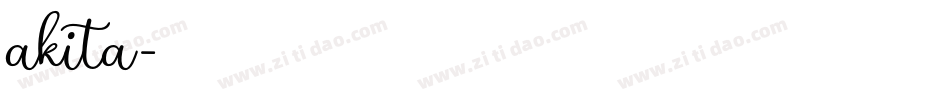 akita字体转换