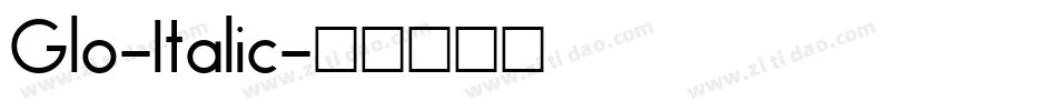 Glo-Italic字体转换