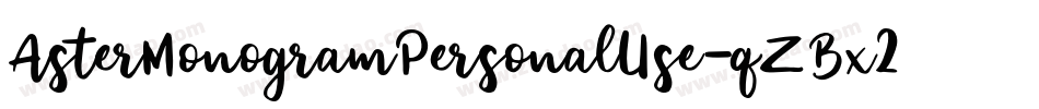AsterMonogramPersonalUse-qZBx2字体转换