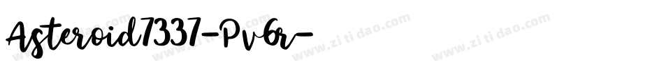 Asteroid7337-Pv6r字体转换