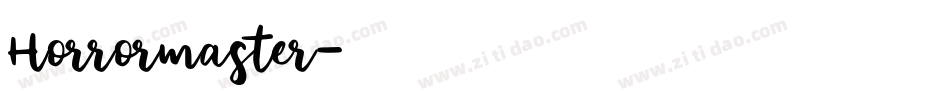 Horrormaster字体转换