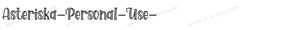 Asteriska-Personal-Use字体转换