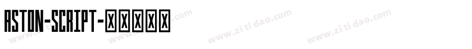 Aston-Script字体转换