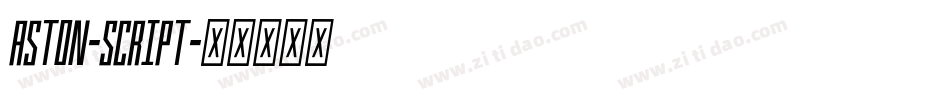 Aston-Script字体转换