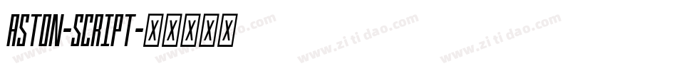 Aston-Script字体转换