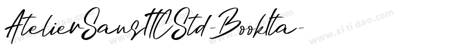 AtelierSansITCStd-BookIta字体转换