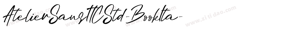 AtelierSansITCStd-BookIta字体转换