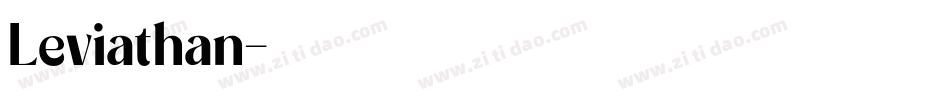 Leviathan字体转换