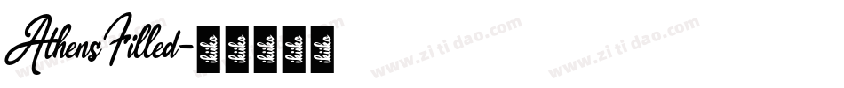 AthensFilled字体转换