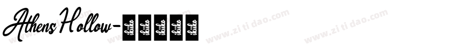 AthensHollow字体转换