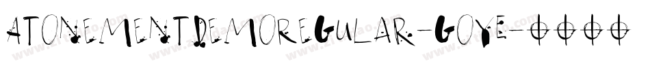 AtonementDemoRegular-goYE字体转换
