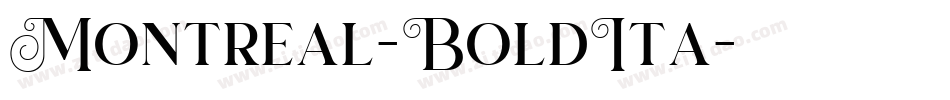 Montreal-BoldIta字体转换