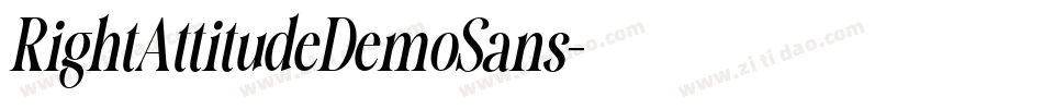 RightAttitudeDemoSans字体转换