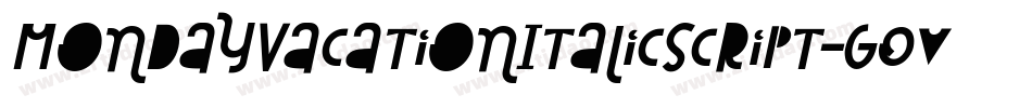 MondayVacationItalicScript-GOv4P字体转换