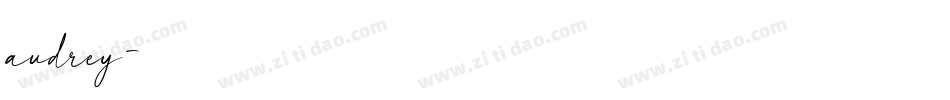 audrey字体转换