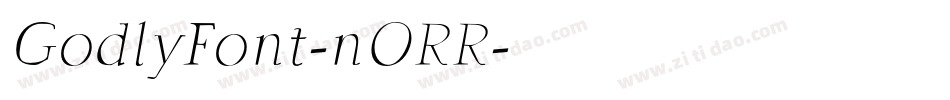 GodlyFont-nORR字体转换