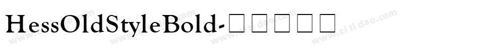 HessOldStyleBold字体转换